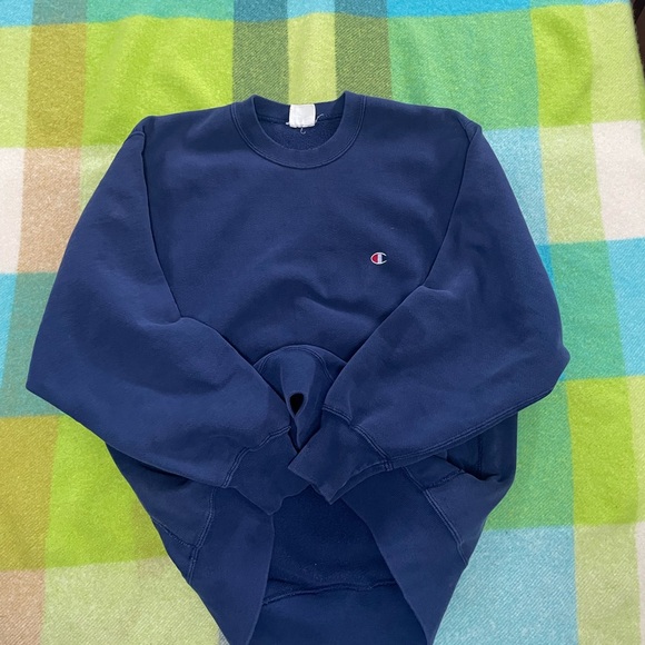 Vintage 80s Champion Sweatshirt Men's XL Blue Reverse Weave